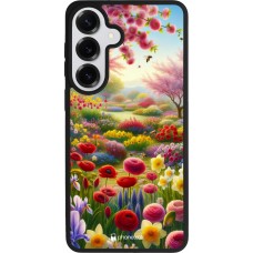 Coque Samsung Galaxy S26+ - Silicone rigide noir Spring 25 Bouquet printemps