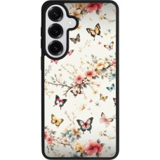 Coque Samsung Galaxy S26+ - Silicone rigide noir Spring 25 Papillons Légers