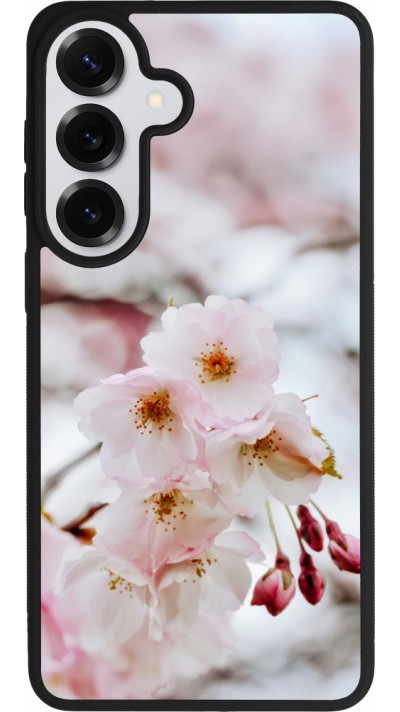 Coque Samsung Galaxy S26+ - Silicone rigide noir Cherry tree 2026
