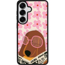 Coque Samsung Galaxy S26+ - Silicone rigide noir Dog with newspaper 2026