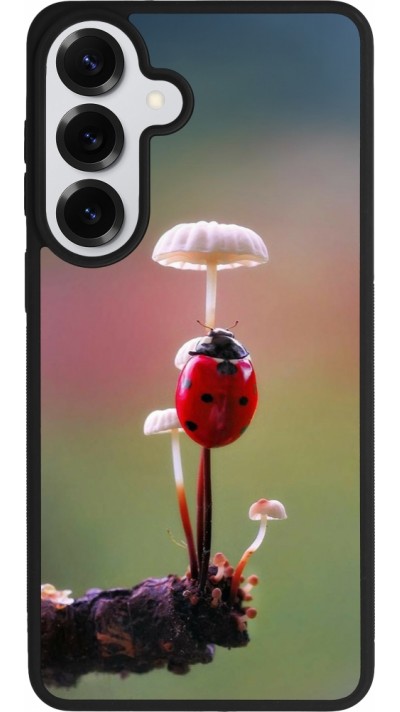 Coque Samsung Galaxy S26+ - Silicone rigide noir Ladybird on a mushroom 2026