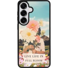 Coque Samsung Galaxy S26+ - Silicone rigide noir Live life in full moon 2026