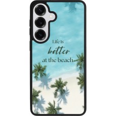 Coque Samsung Galaxy S26+ - Silicone rigide noir Summer 2025 Life is better at the beach