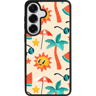 Coque Samsung Galaxy S26+ - Silicone rigide noir Summer 2025 Pattern soleil