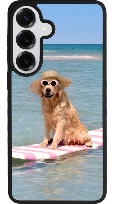 Coque Samsung Galaxy S26+ - Silicone rigide noir Summer Dog on Paddle