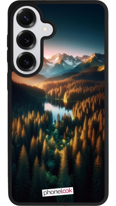 Coque Samsung Galaxy S26+ - Silicone rigide noir Sunset Forest Lake