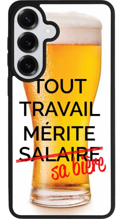 Coque Samsung Galaxy S26+ - Silicone rigide noir Tout travail mérite sa bière