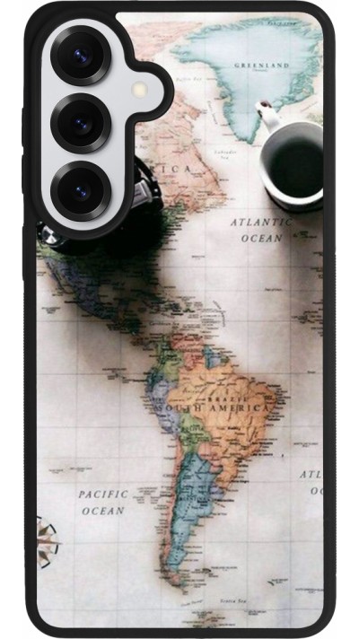 Coque Samsung Galaxy S26+ - Silicone rigide noir Travel 01