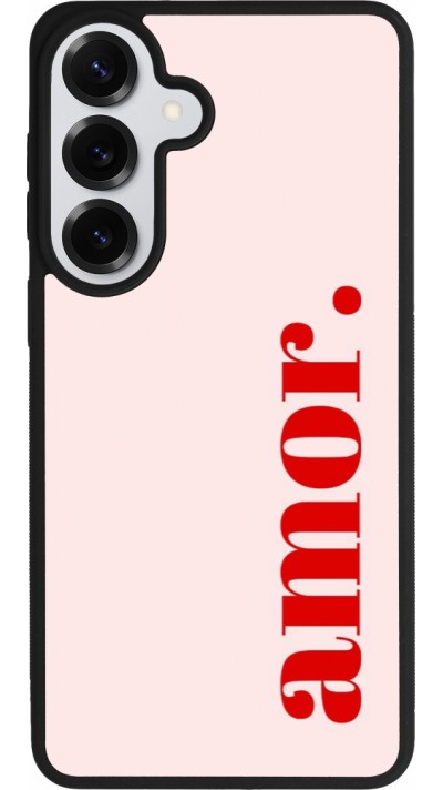 Coque Samsung Galaxy S26+ - Silicone rigide noir Valentine 2024 amor