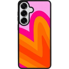 Coque Samsung Galaxy S26+ - Silicone rigide noir Valentine 2024 heart gradient