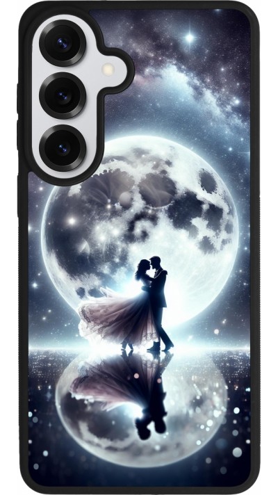 Coque Samsung Galaxy S26+ - Silicone rigide noir Valentine 2024 Love under the moon