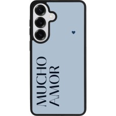 Coque Samsung Galaxy S26+ - Silicone rigide noir Valentine 2024 mucho amor azul