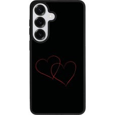 Coque Samsung Galaxy S26+ - Silicone rigide noir Valentine 2023 attached heart