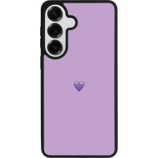 Coque Samsung Galaxy S26+ - Silicone rigide noir Valentine 2023 purpule single heart