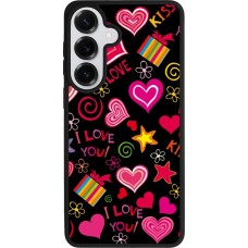 Coque Samsung Galaxy S26+ - Silicone rigide noir Valentine 2023 love symbols
