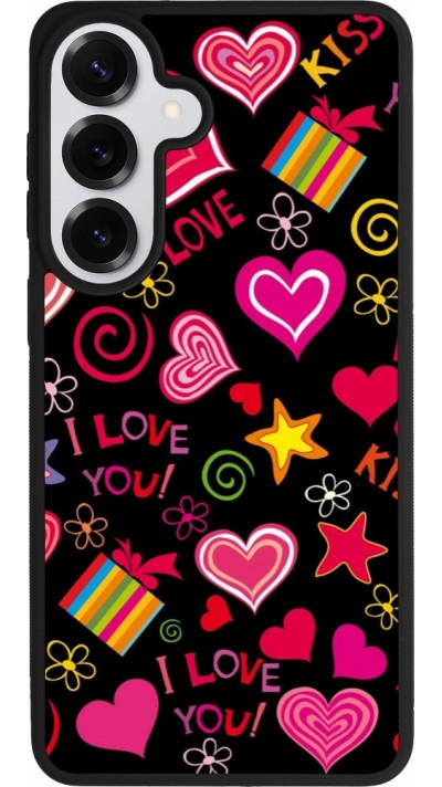 Coque Samsung Galaxy S26+ - Silicone rigide noir Valentine 2023 love symbols