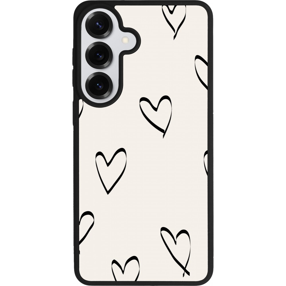 Samsung Galaxy S26+ Case Hülle - Silikon schwarz Valentine 2023 minimalist hearts