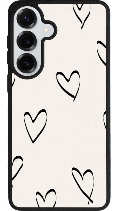 Coque Samsung Galaxy S26+ - Silicone rigide noir Valentine 2023 minimalist hearts