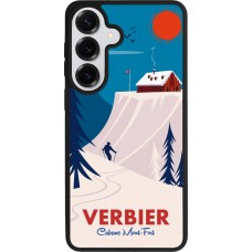 Coque Samsung Galaxy S26+ - Silicone rigide noir Verbier Cabane Mont-Fort