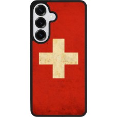 Samsung Galaxy S26+ Case Hülle - Silikon schwarz Vintage Flag SWISS