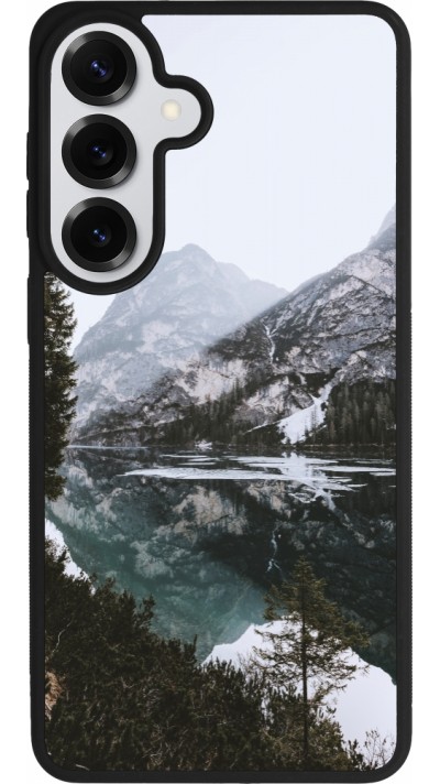 Coque Samsung Galaxy S26+ - Silicone rigide noir Winter 22 snowy mountain and lake