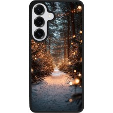 Coque Samsung Galaxy S26+ - Silicone rigide noir Winter 25 Winter snowy road