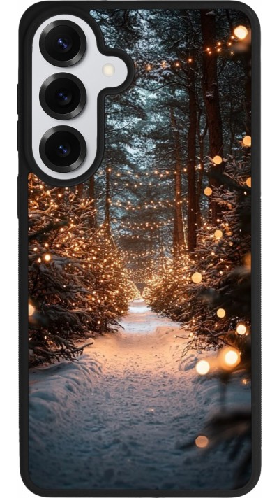 Coque Samsung Galaxy S26+ - Silicone rigide noir Winter 25 Winter snowy road