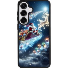 Coque Samsung Galaxy S26+ - Silicone rigide noir Noël 2023 Père Noël enchanté