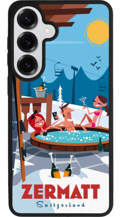 Coque Samsung Galaxy S26+ - Silicone rigide noir Zermatt Mountain Jacuzzi