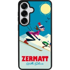 Coque Samsung Galaxy S26+ - Silicone rigide noir Zermatt Ski Downhill