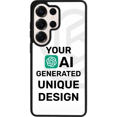 Coque Samsung Galaxy S26 Ultra - Silicone rigide noir Unique au monde générée par intelligence artificielle (AI) avec vos idées