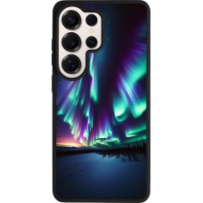 Coque Samsung Galaxy S26 Ultra - Silicone rigide noir Aurore Boréale Étincelante