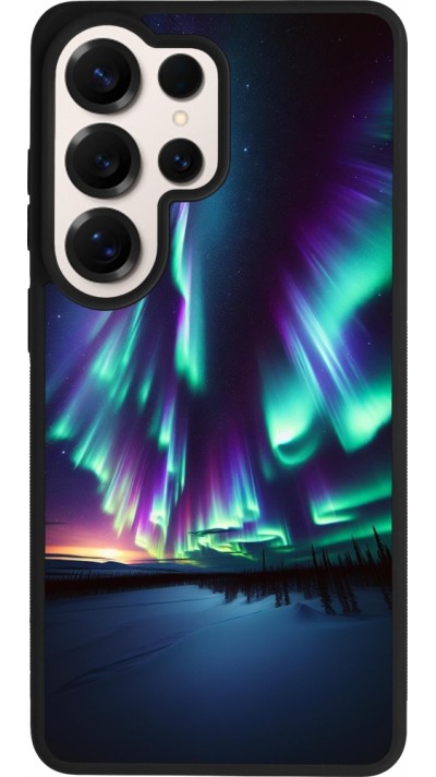 Samsung Galaxy S26 Ultra Case Hülle - Silikon schwarz Funkelndes Nordlicht