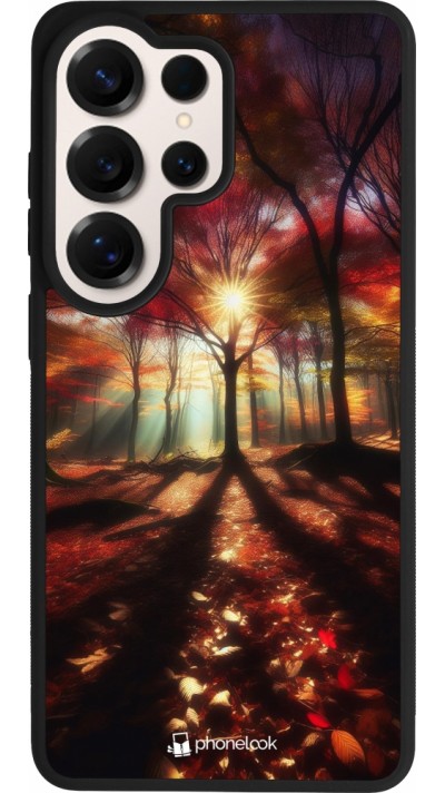 Samsung Galaxy S26 Ultra Case Hülle - Silikon schwarz Herbstlicher goldener Glanz