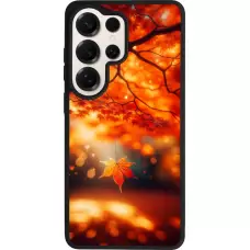 Coque Samsung Galaxy S26 Ultra - Silicone rigide noir Automne Magique Orange