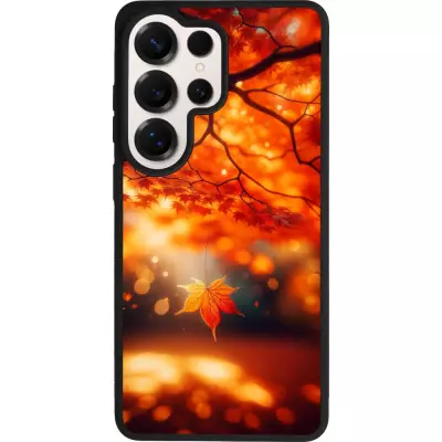 Coque Samsung Galaxy S26 Ultra - Silicone rigide noir Automne Magique Orange