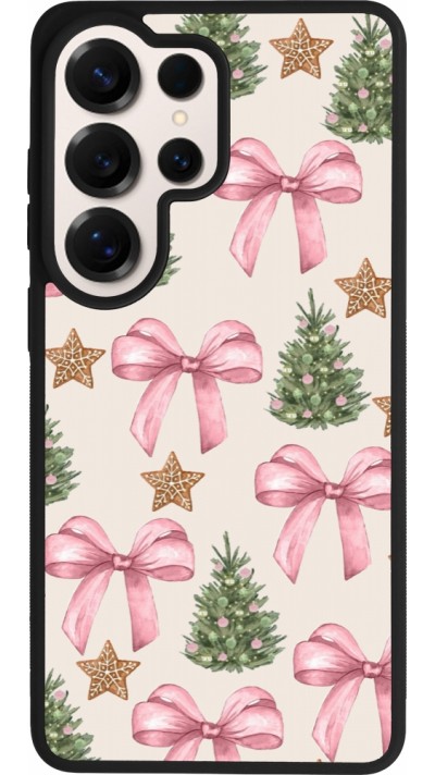 Coque Samsung Galaxy S26 Ultra - Silicone rigide noir Christmas 25 Vintage Ribbons