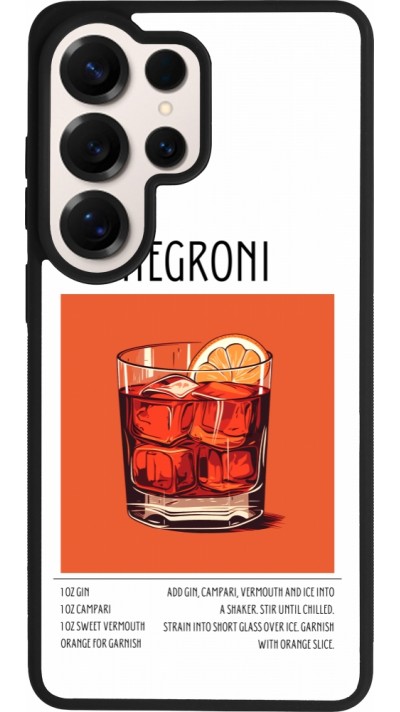 Coque Samsung Galaxy S26 Ultra - Silicone rigide noir Cocktail recette Negroni