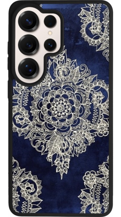 Coque Samsung Galaxy S26 Ultra - Silicone rigide noir Cream Flower Moroccan