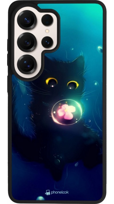 Samsung Galaxy S26 Ultra Case Hülle - Silikon schwarz Cute Cat Bubble