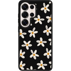 Samsung Galaxy S26 Ultra Case Hülle - Silikon schwarz Easter 2024 white on black flower