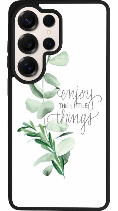 Coque Samsung Galaxy S26 Ultra - Silicone rigide noir Enjoy the little things