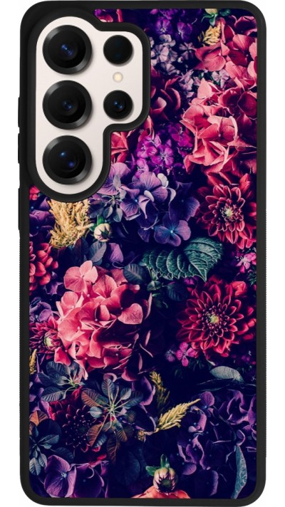 Coque Samsung Galaxy S26 Ultra - Silicone rigide noir Flowers Dark