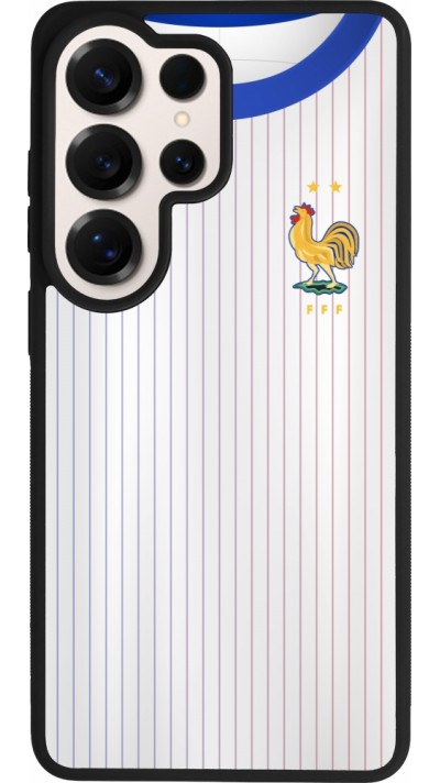 Coque Samsung Galaxy S26 Ultra - Silicone rigide noir Maillot de football France Extérieur personnalisable