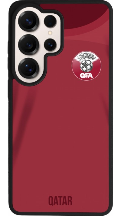 Coque Samsung Galaxy S26 Ultra - Silicone rigide noir Maillot de football Qatar 2022 personnalisable