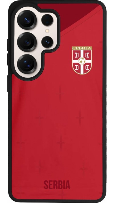 Samsung Galaxy S26 Ultra Case Hülle - Silikon schwarz Serbien 2022 personalisierbares Fussballtrikot