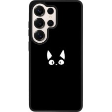 Samsung Galaxy S26 Ultra Case Hülle - Silikon schwarz Funny cat on black