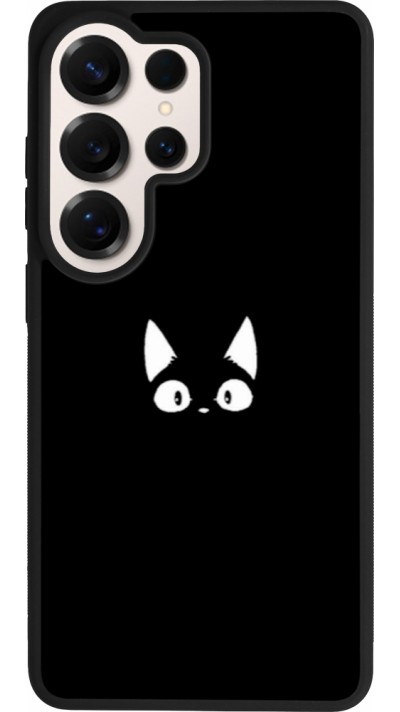 Samsung Galaxy S26 Ultra Case Hülle - Silikon schwarz Funny cat on black