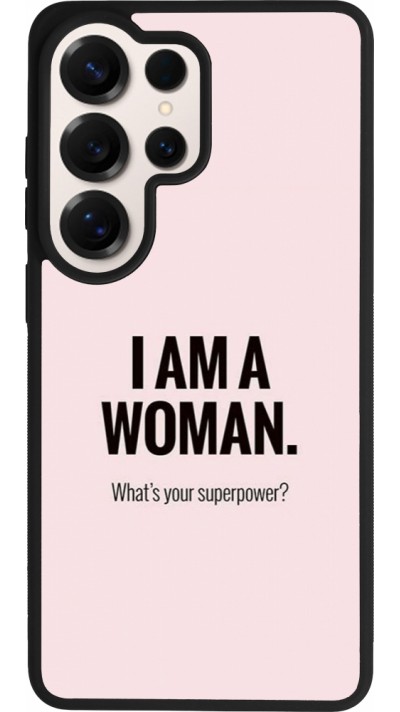 Samsung Galaxy S26 Ultra Case Hülle - Silikon schwarz I am a woman