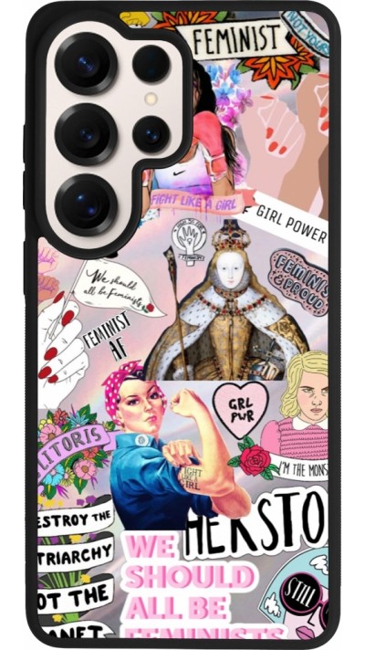 Samsung Galaxy S26 Ultra Case Hülle - Silikon schwarz Girl Power Collage